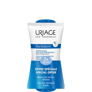 Комплект Uriage Bariederm Изолиращ възстановяващ крем за ръце 2x50 мл