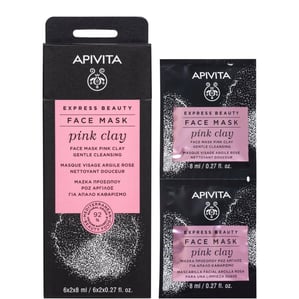 Apivita Express Beauty Дълбоко почистваща маска с розова глина 6x2х8 мл