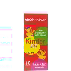 Abopharma Kinder Fit мултивитамини сироп за момиченца с играчка x150 мл