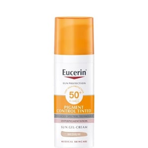 Eucerin Pigment Control Tinted Оцветен слънцезащитен гел-крем SPF50+ тъмен нюанс х50 мл