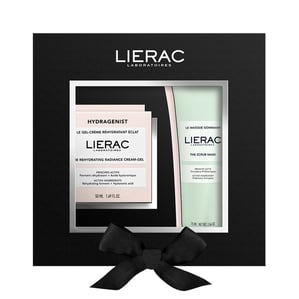 Комплект Lierac Hydragenist Рехидратиращ озаряващ гел-крем x50 мл + Ексфолираща маска х75 мл