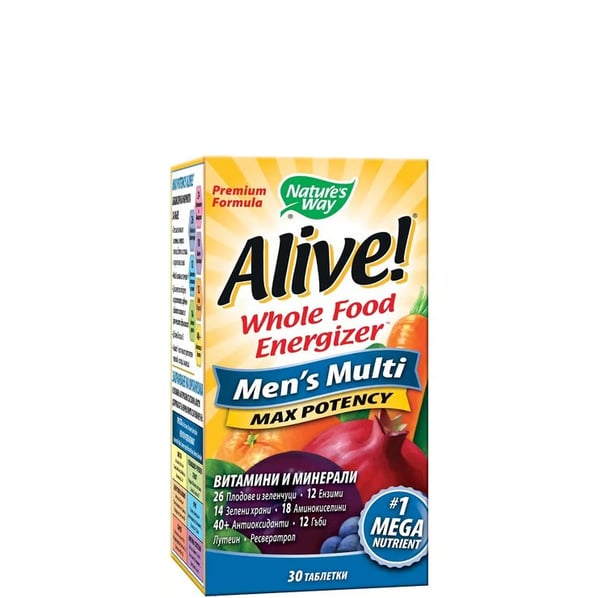 Nature's Way Alive Men's Multi Алайв мултивитамини за мъже х30 таблетки