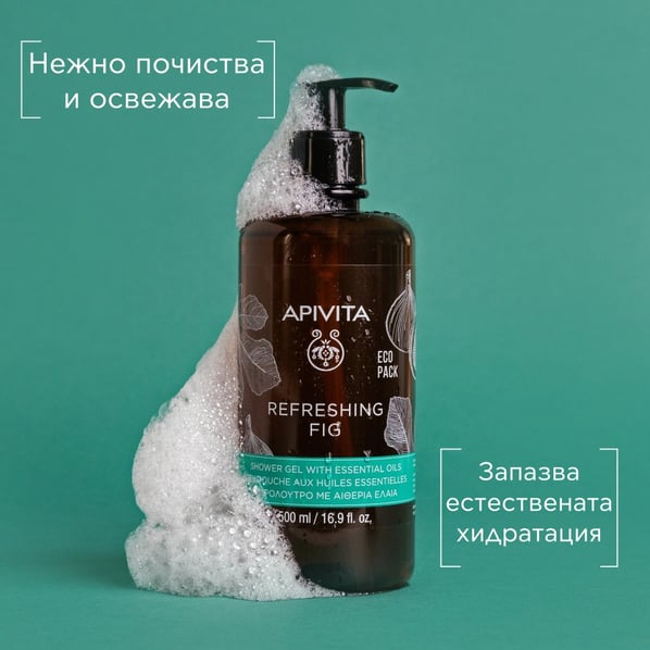 Apivita Душ гел със смокиня х500 мл