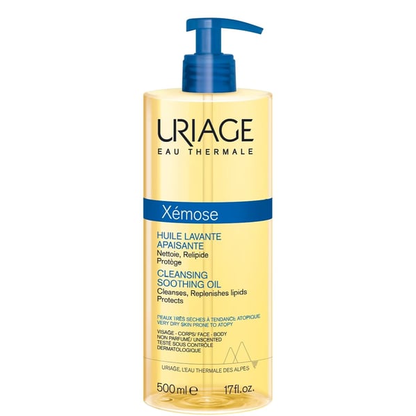 Uriage Xemose Почистващо душ-олио за лице и тяло за много суха кожа x500 мл 
