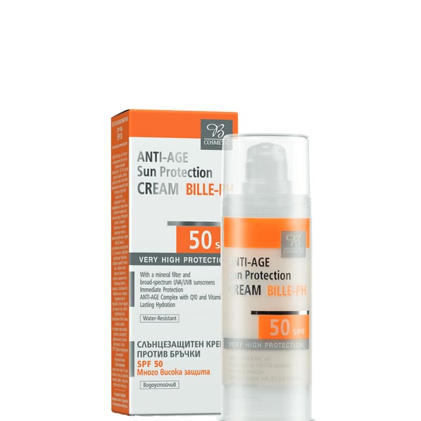 Bodi Beauty Биле PH Слънцезащитен крем против бръчки SPF 50 много висока защита x30 мл