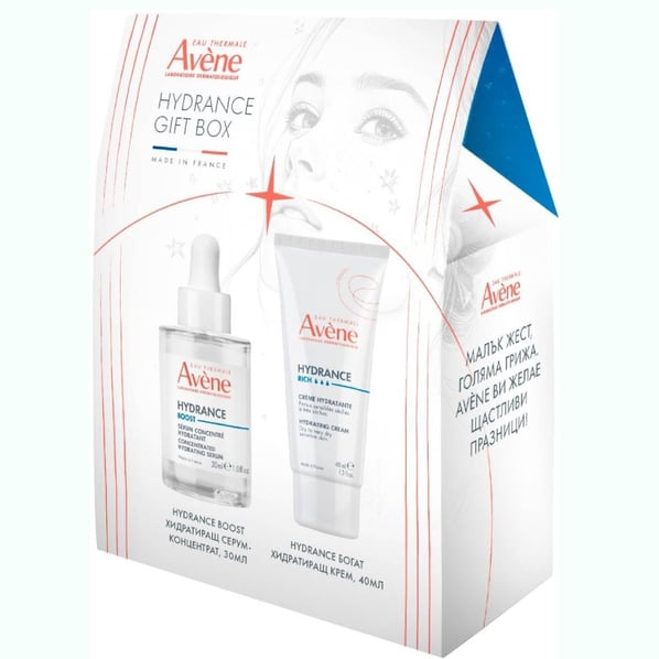 Kомплект Avene Hydrance Boost Хидратиращ концентрат за лице х30 мл + Богат хидратиращ крем х40 мл