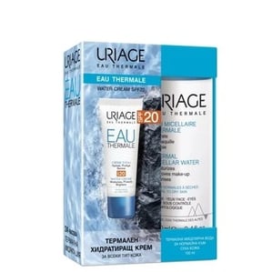 Комплект Uriage Eau Thermale Лек термален хидратиращ крем SPF20 х40 мл + Термална мицеларна вода за нормална към суха кожа х100 мл