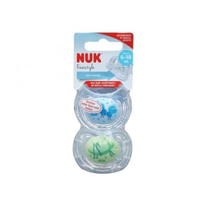 Nuk залъгалка силикон 6-18 2бр.