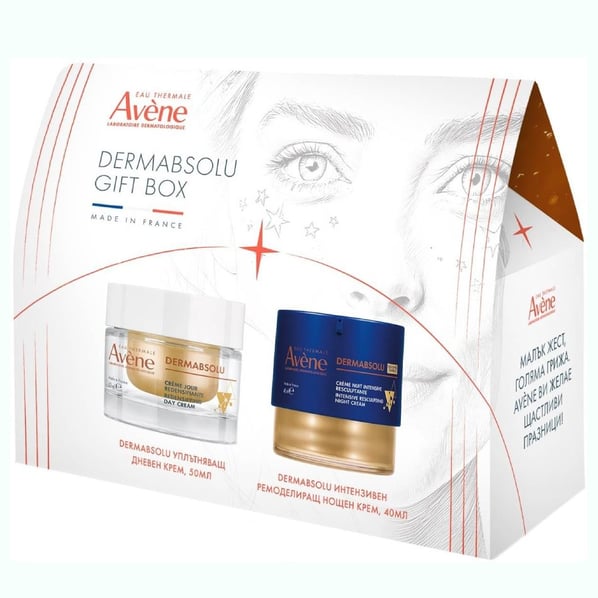 Комплект Avene DermAbsolu Уплътняващ дневен крем x50 мл + Интензивен ремоделиращ нощен крем x40 мл