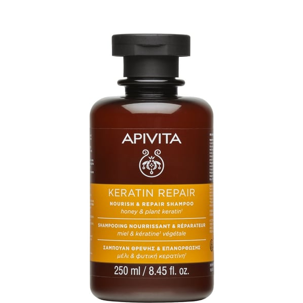 Apivita Keratin Repair Подхранващ и възстановяващ шампоан за суха коса х250 мл