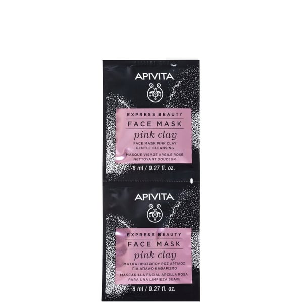 Apivita Express Beauty Дълбоко почистваща маска с розова глина 2х8 мл