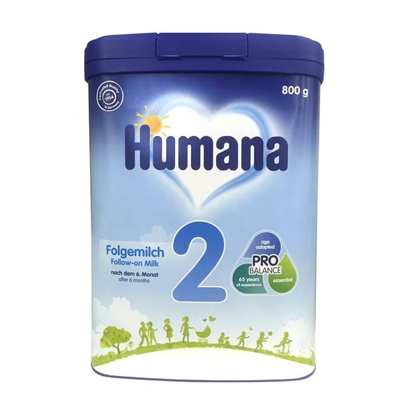 Humana 2 Преходно мляко за бебета 6 месеца + x800 г.