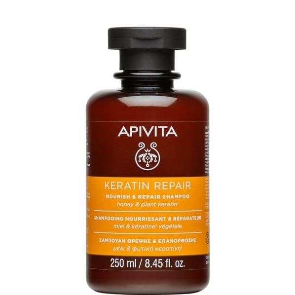 Apivita Keratin Repair Подхранващ и възстановяващ шампоан за суха коса х250 мл
