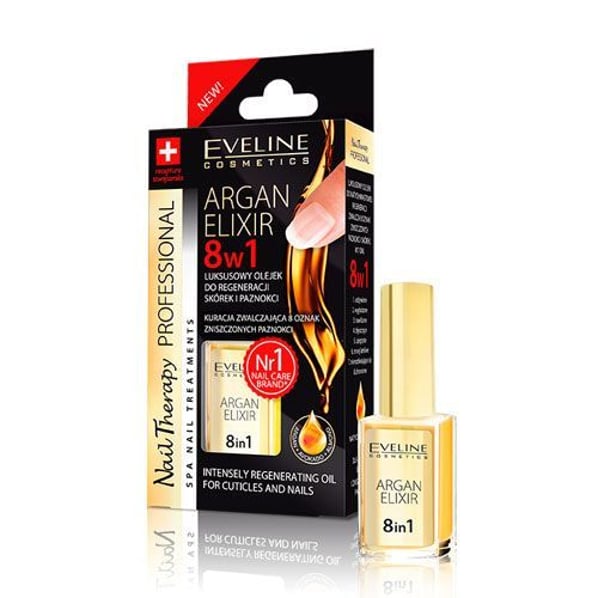 Eveline NAILS балсам за НОКТИ ARGAN ELIXIR 8 В1, 12мл.