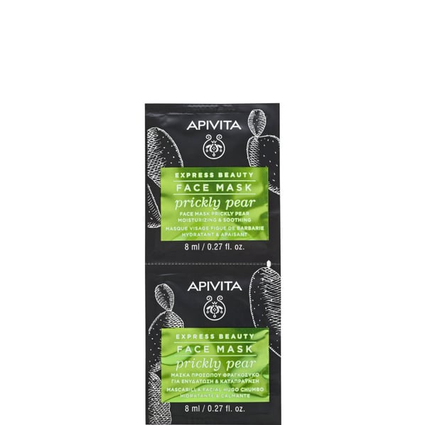 Apivita Express Beauty Хидратираща маска с кактус 2х8 мл