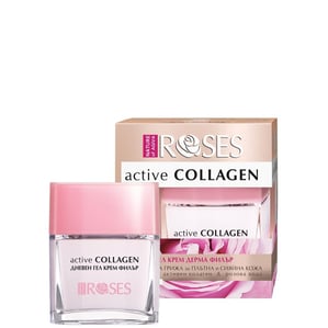 Roses Active Collagen Дневен гел крем дерма филър x50 мл