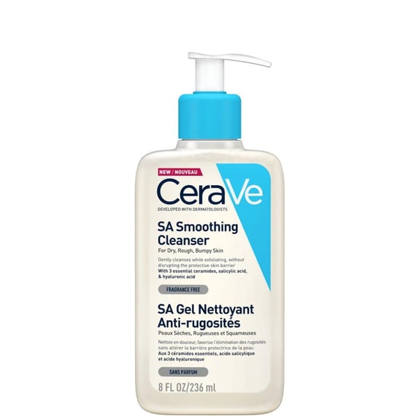 CeraVe SA Почистваща гел-пяна за лице и тяло за суха и груба кожа х236 мл