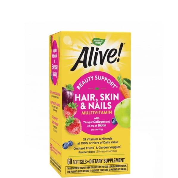 Alive Коса кожа и нокти  х60 софтгел капсули Nature's Way