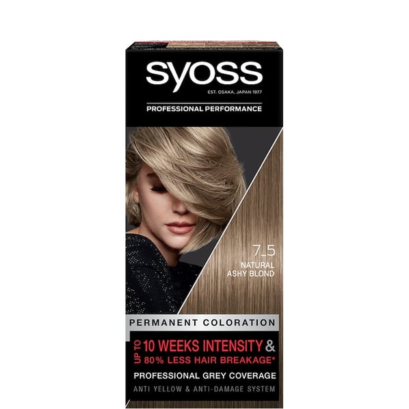 Syoss Profesional Performance Боя за коса, 7-5 Natural Ashy Blond