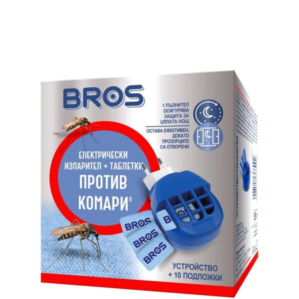 Bros Електрически изпарител против комари x10 бр