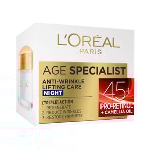 Loreal Age Specialist 45+ Нощен крем за лице с лифтинг ефект х50 мл