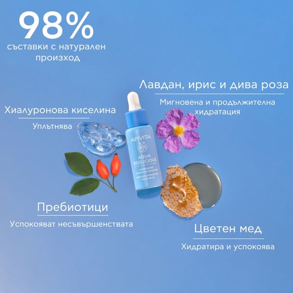 Apivita Aqua Beelicious Хидратиращ бустер за лице х30 мл
