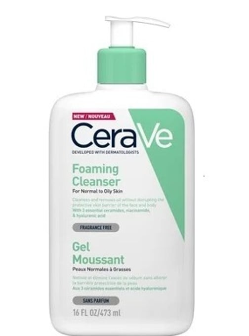 CeraVe Измиваща гел-пяна за лице и тяло за нормална и мазна кожа х473 мл