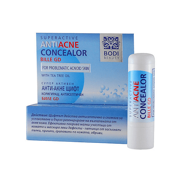 Bodi Beauty Биле GD Супер активен коригиращ антисептичен анти-акне щифт x4 г