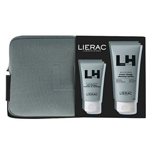 Комплект Lierac Homme Хидратиращ и енергизиращ гел-крем за мъже x50 мл + 3в1 Душ гел за мъже x200 мл + несесер