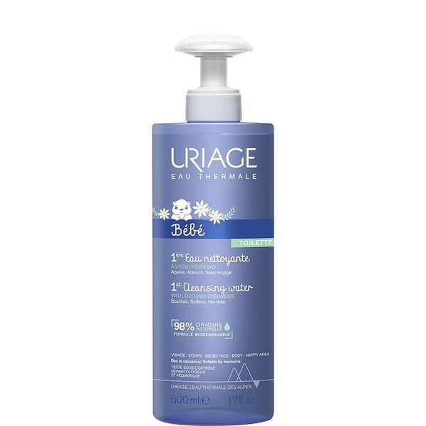 Uriage Bebe Почистваща вода без отмиване x500 мл