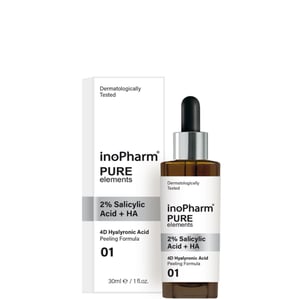 InoPharm Pure Elements Пилинг за лице с 2% салицилова киселина и хиалуронова киселина x30 мл