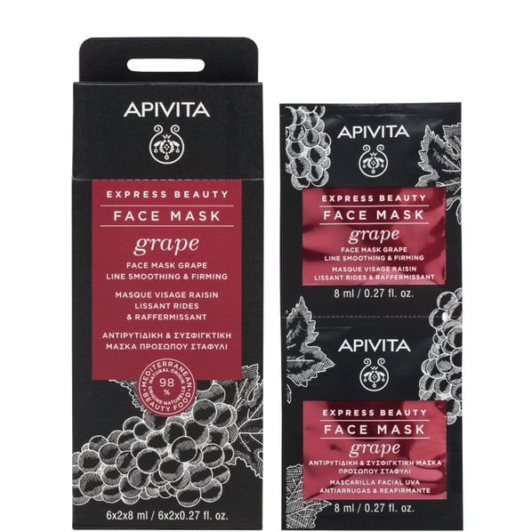 Apivita Express Beauty Изглаждаща маска за бръчки с грозде 6x2х8 мл