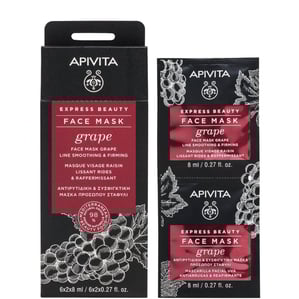 Apivita Express Beauty Изглаждаща маска за бръчки с грозде 6x2х8 мл