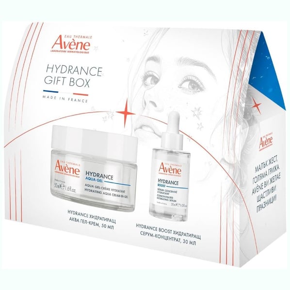 Kомплект Avene Hydrance Хидратиращ аква гел-крем x50 мл +  Хидратиращ концентрат за лице х30 мл