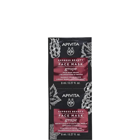 Apivita Express Beauty Изглаждаща маска за бръчки с грозде 2х8 мл