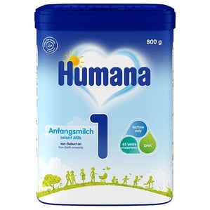 Humana 1 Мляко за кърмачета  0-6 месеца х800 г