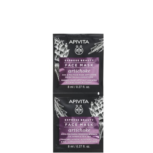 Apivita Express Beauty Озаряваща и изглаждаща маска за лице с артишок 2х8 мл