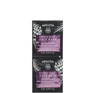 Apivita Express Beauty Озаряваща и изглаждаща маска за лице с артишок 2х8 мл