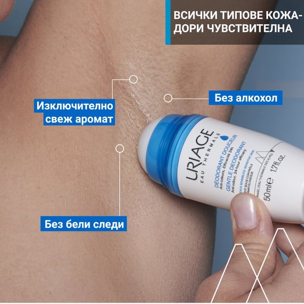 Uriage Дезодорант рол-он за чувствителна кожа x50 мл