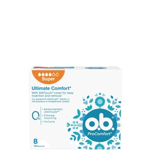 O.B. ProComfort Super Ultimate Comfort Дамски тампони x8 бр