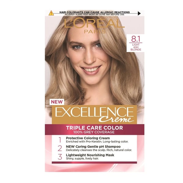 Loreal Excellence Creme Боя за коса 8.1 Natural Ash Blonde 