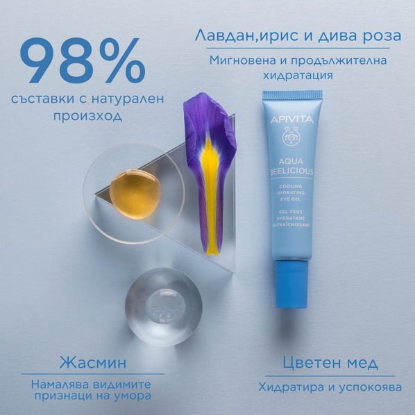 Apivita Aqua Beelicious Хидратиращ околоочен гел-крем x15 мл
