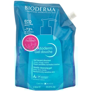 Bioderma Atoderm Душ гел за нормална и суха кожа пълнител x1 л