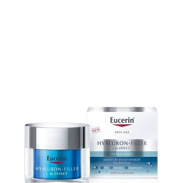Eucerin Hyaluron-Filler Ultra Light Ултра лек хидратиращ нощен крем за всеки тип кожа x50 мл