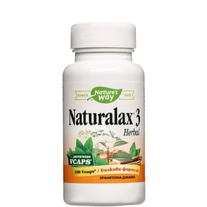 Натуралакс 3 Хербал 410 мг при запек х100 капсули Nature's Way