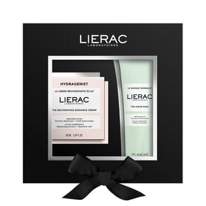 Комплект Lierac Hydragenist Рехидратиращ озаряващ крем x50 мл + Ексфолираща маска х75 мл