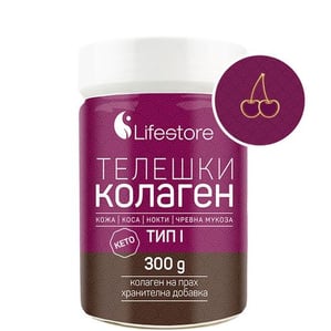 Lifestore Телешки колаген тип 1 на прах с вкус на череша х300 г
