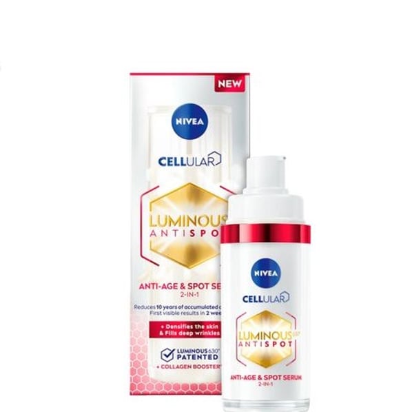 Nivea Cellular Luminous 630 2 in 1 Anti-age & Spot Серум за лице против бръчки и пигментни петна x30 мл