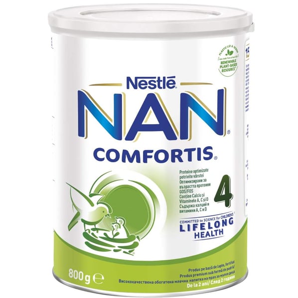 Nestle Nan Comfortis 4 Обогатено мляко за деца 2+ години х800 г 