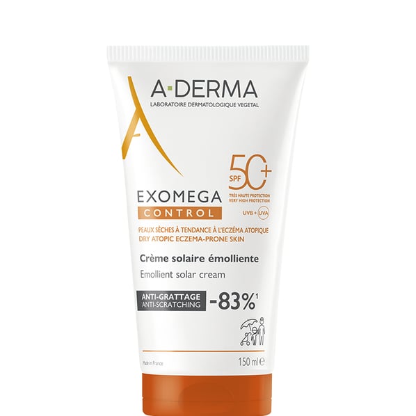 A-Derma Exomega Control Слънцезащитен емолиентен крем SPF50+ х150 мл
